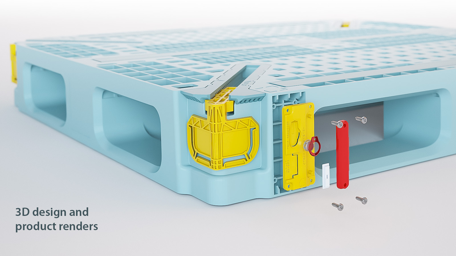 3D rendition of innovative pallet.
